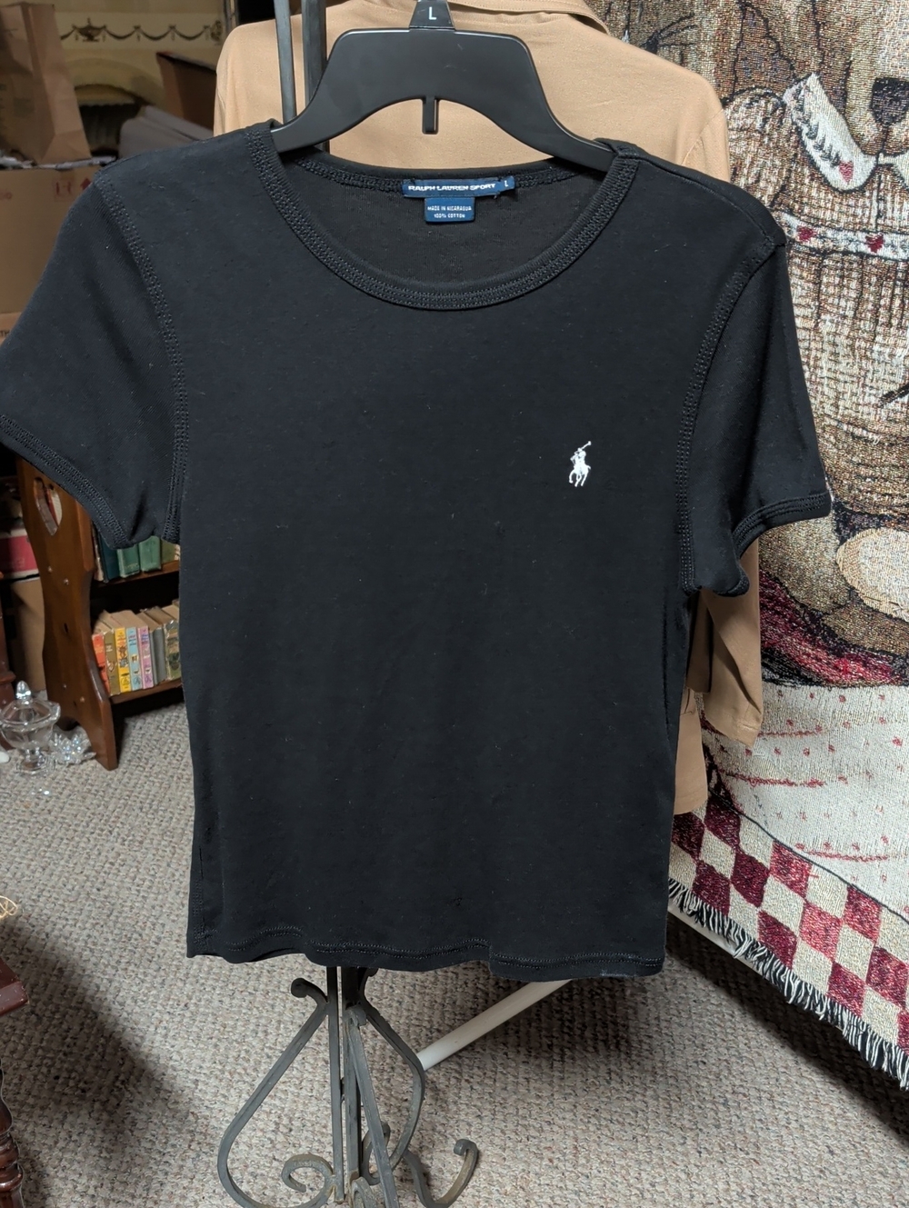 Ralph Lauren Black Short-Sleeve Polo Logo Tee